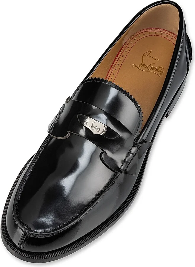 Men's Penny Leather Loafers - Black - Size 6.5 - Image 4