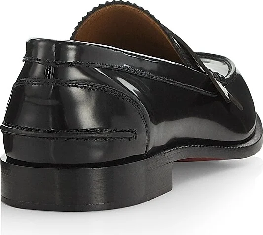 Men's Penny Leather Loafers - Black - Size 8 - Image 3