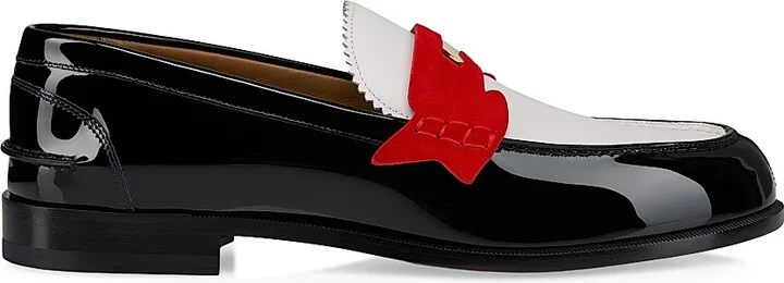 Men's Penny Patent Leather Loafers - Multicolored - Size 6