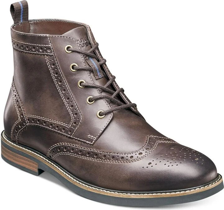 Mens Perforated Leather Chukka Boots