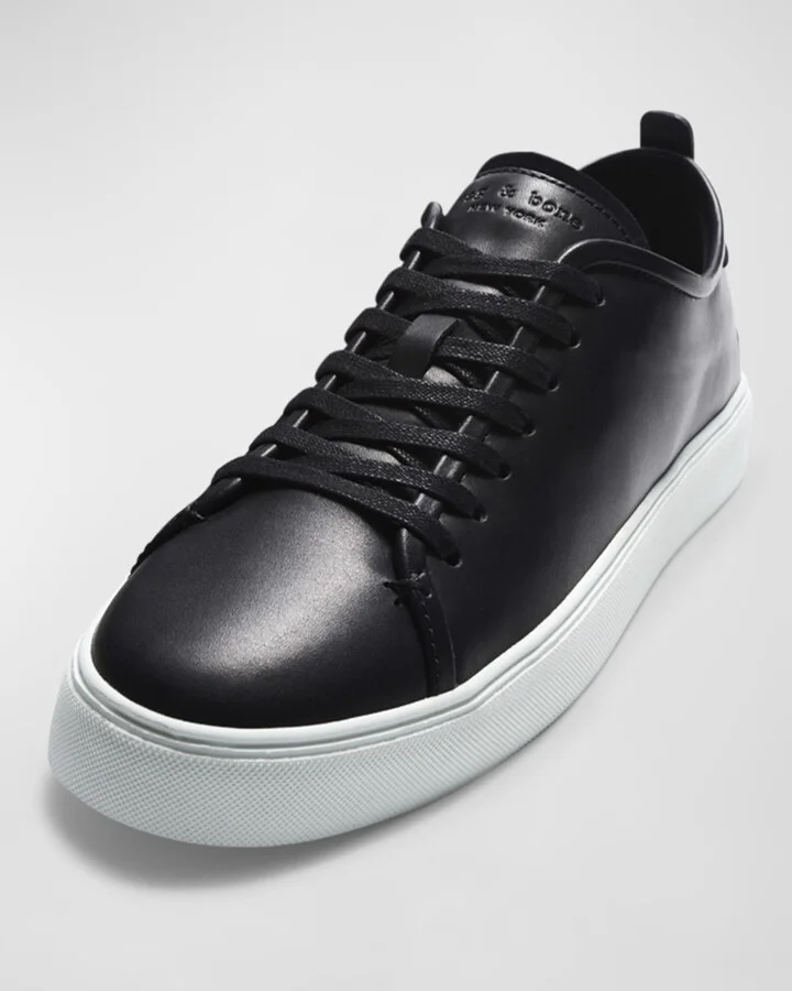 Men's Perry Leather Low-Top Sneakers - Image 3