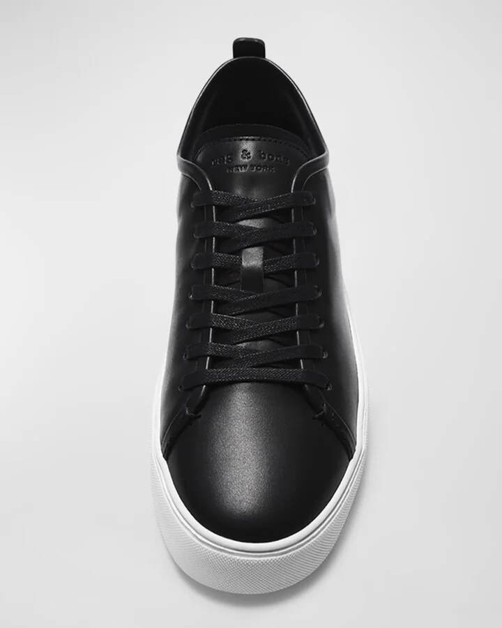Men's Perry Leather Low-Top Sneakers - Image 4