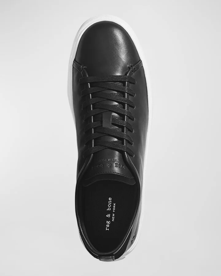 Men's Perry Leather Low-Top Sneakers - Image 5