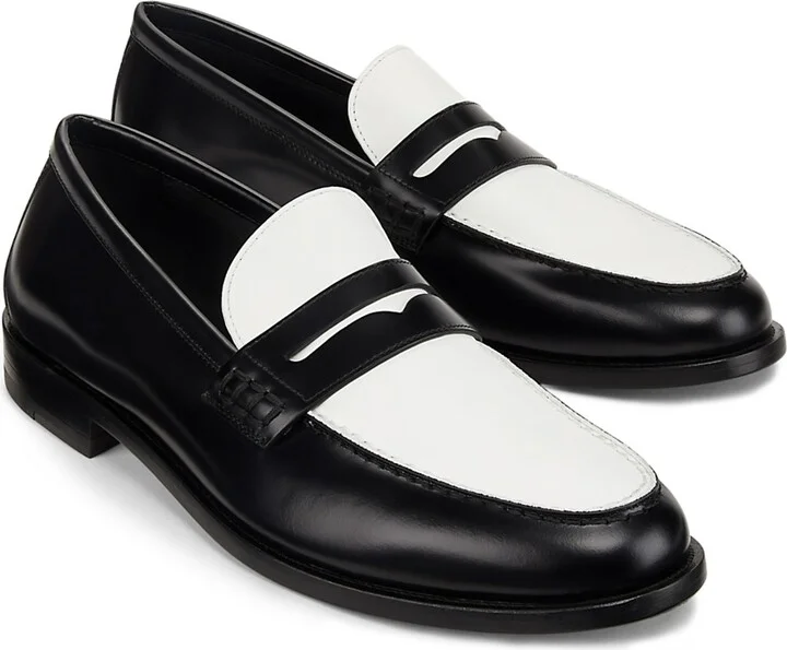 Men's Perry Leather Penny Loafers - Black - Size 8 - Image 2
