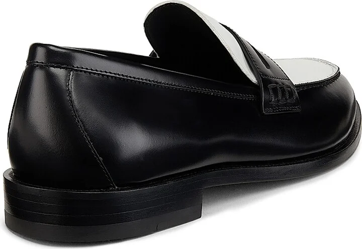 Men's Perry Leather Penny Loafers - Black - Size 8 - Image 3