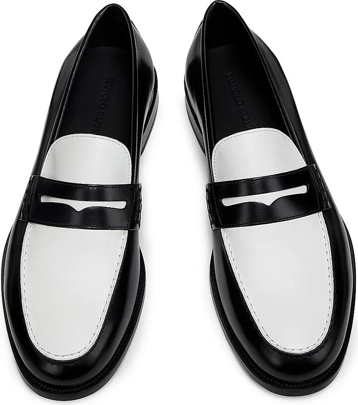 Men's Perry Leather Penny Loafers - Black - Size 8 - Image 4