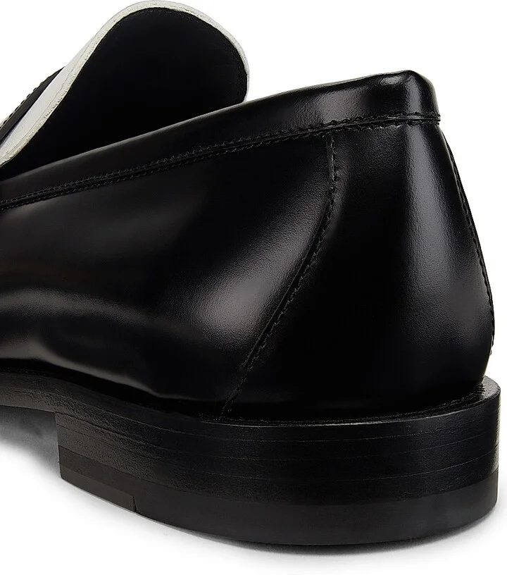 Men's Perry Leather Penny Loafers - Black - Size 8 - Image 5