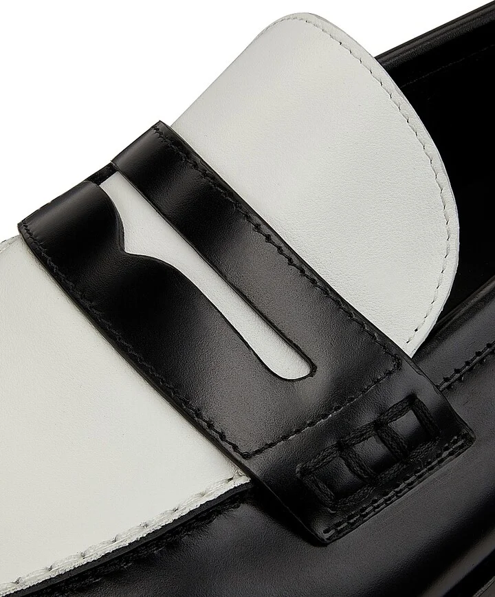 Men's Perry Leather Penny Loafers - Black - Size 8 - Image 6