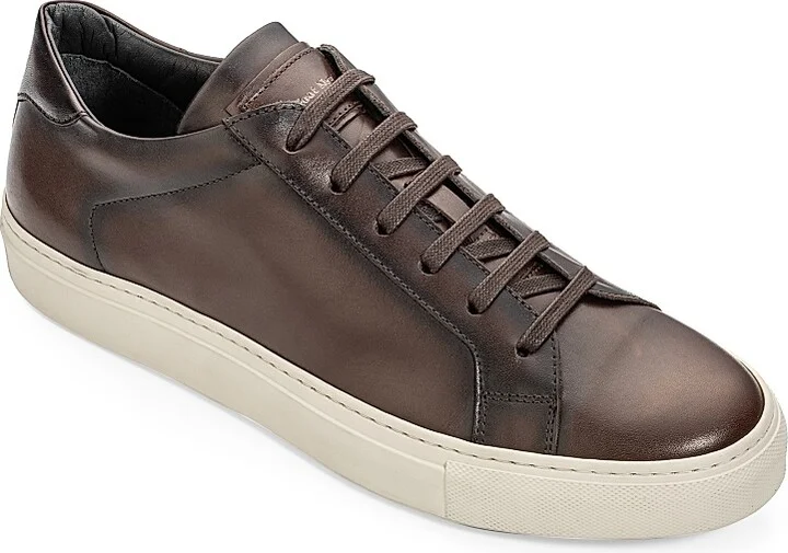 Men's Pescara Leather Low-Top Sneakers - Moro - Size 7 - Image 2