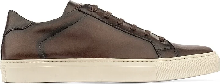 Men's Pescara Leather Low-Top Sneakers - Moro - Size 7