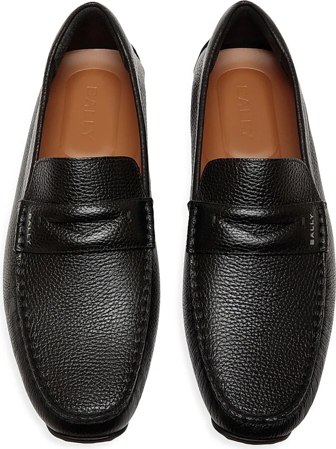 Men's Pilot Pavlos Leather Driving Loafers - Black - Size 12 - Image 4