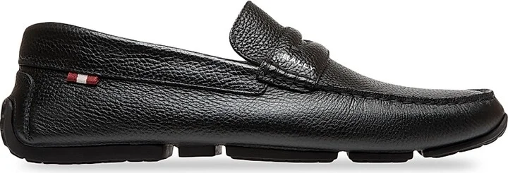 Men's Pilot Pavlos Leather Driving Loafers - Black - Size 12