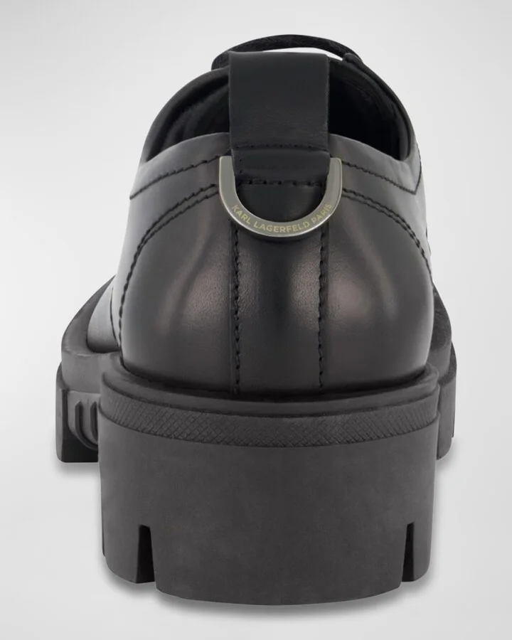 Men's Plain Toe Leather Derby Shoes - Image 2