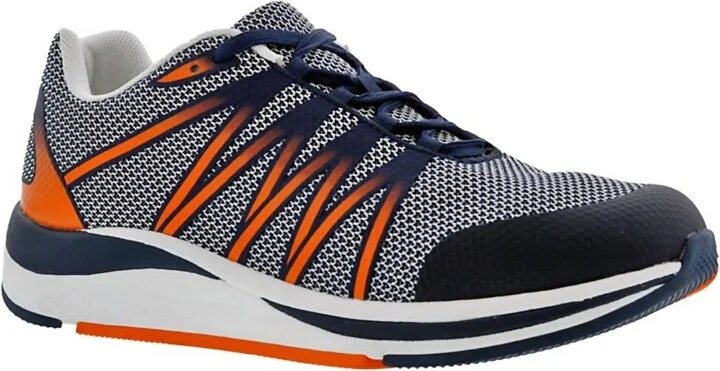 Men's Player Athletic Sneakers In Navy/orange