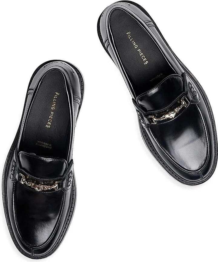 Men's Polido Leather Loafers - Black - Size 12 - Image 3