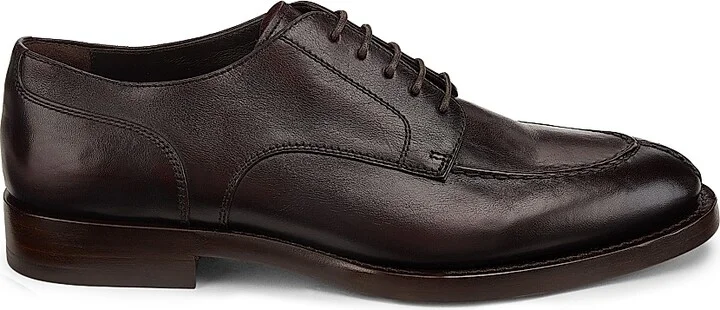 Men's Polished Leather Oxfords - Brown - Size 9