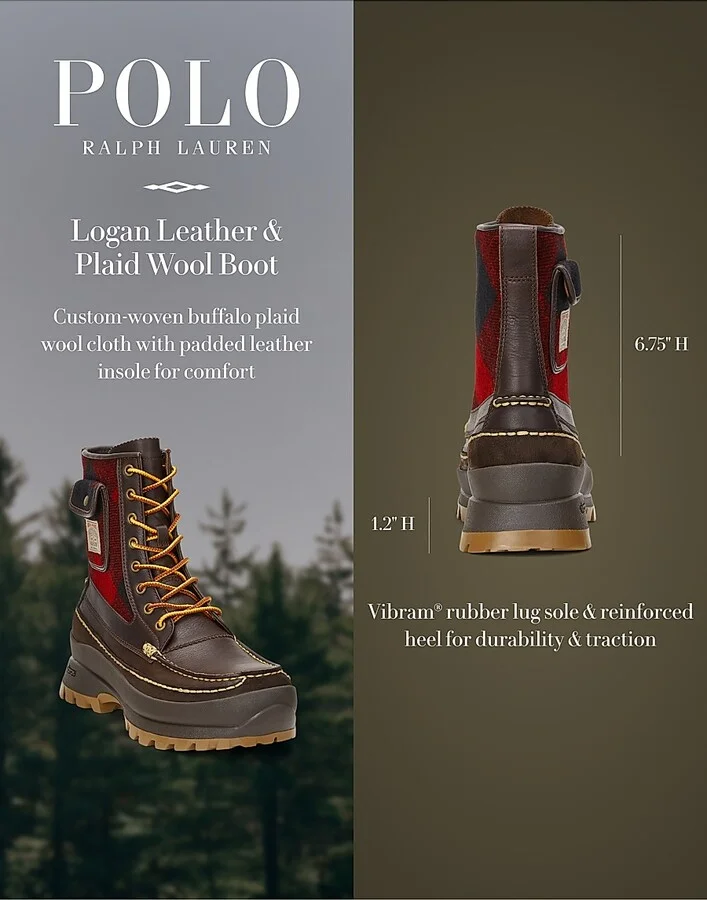 Men's Polo Country Leather Boots - Chocolate - Size 7 - Image 6