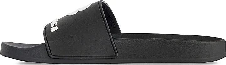 Men's Pool Slide Sandals - Black - Size 7 - Image 2