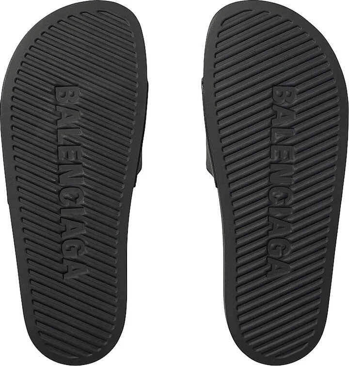 Men's Pool Slide Sandals - Black - Size 7 - Image 7
