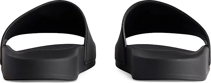 Men's Pool Slide Sandals - Black - Size 8 - Image 3
