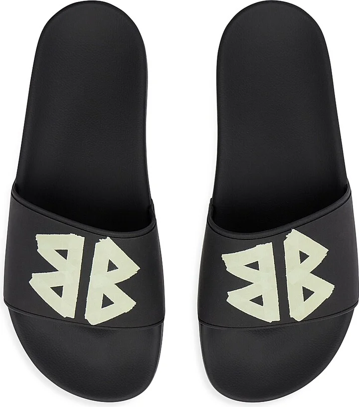 Men's Pool Slide Sandals - Black - Size 8 - Image 5