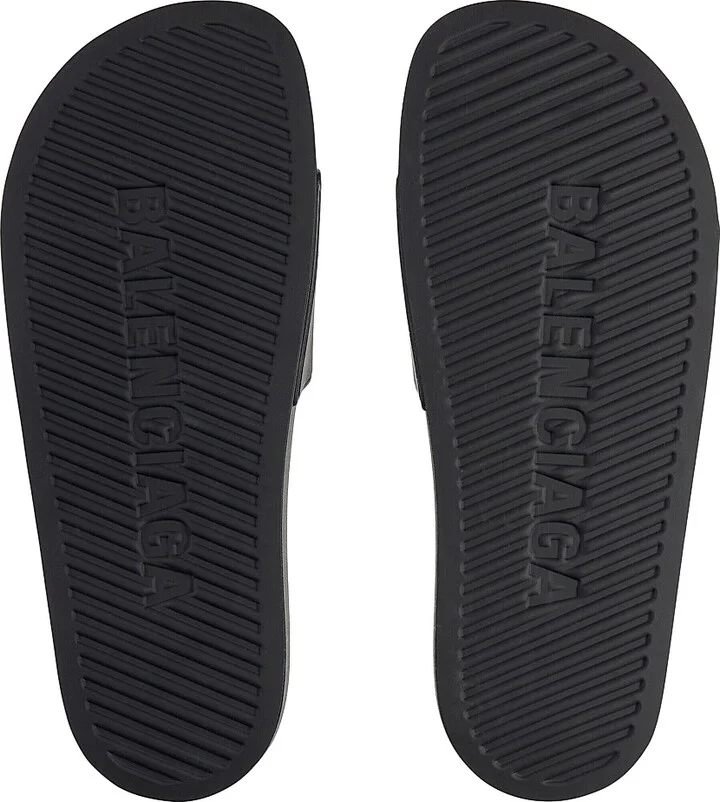 Men's Pool Slide Sandals - Black - Size 8 - Image 7