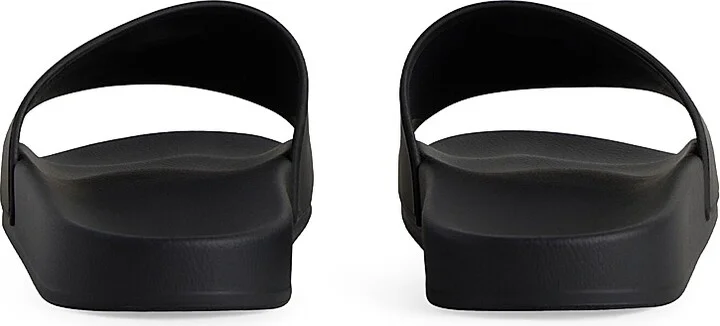 Men's Pool Slide Sandals - Black - Size 9 - Image 3