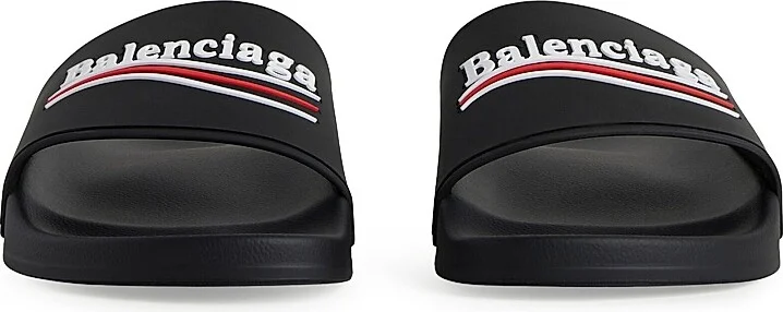Men's Pool Slide Sandals - Black - Size 9 - Image 4