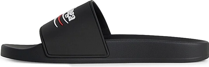 Men's Pool Slide Sandals - Black - Size 9 - Image 5