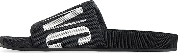 Men's Pool Slide Sandals - Black White - Size 6 - Image 5