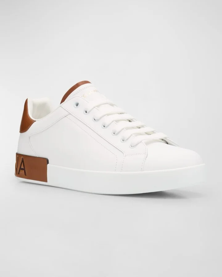 Men's Portofino Calfskin Low-Top Sneakers - Image 6
