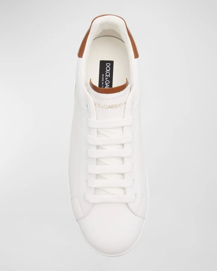 Men's Portofino Calfskin Low-Top Sneakers - Image 7