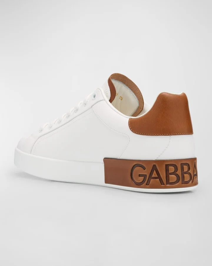 Men's Portofino Calfskin Low-Top Sneakers - Image 8
