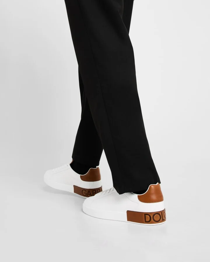 Men's Portofino Calfskin Low-Top Sneakers - Image 9