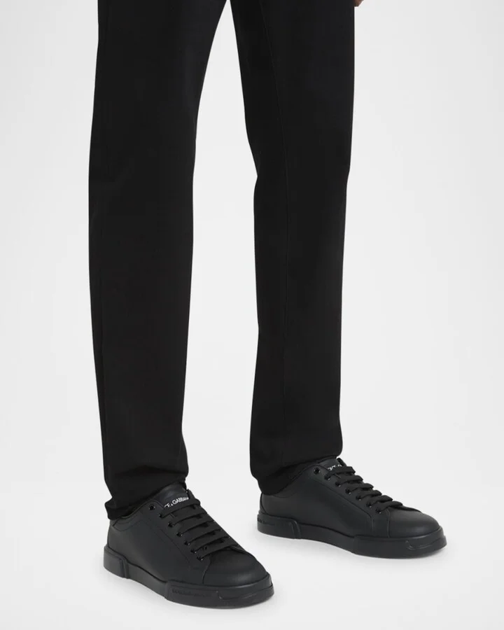 Men's Portofino Calfskin Low-Top Sneakers - Image 4