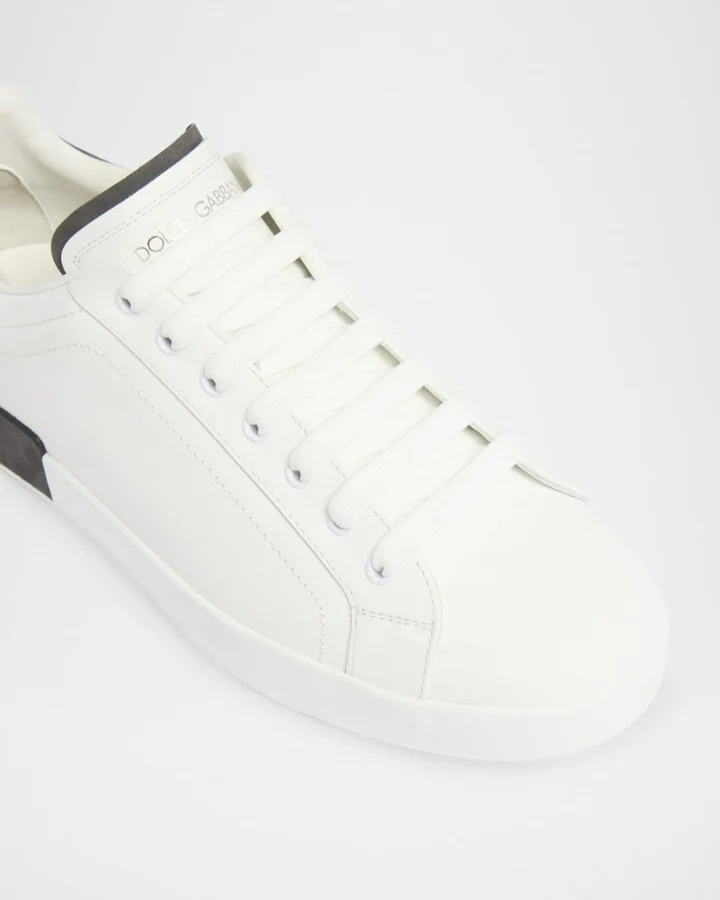 Men's Portofino Calfskin Low-Top Sneakers - Image 3