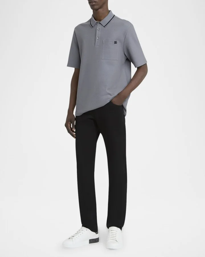 Men's Portofino Calfskin Low-Top Sneakers - Image 5
