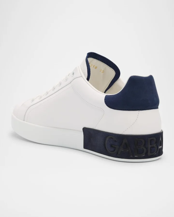 Men's Portofino Calfskin Low-Top Sneakers - Image 6
