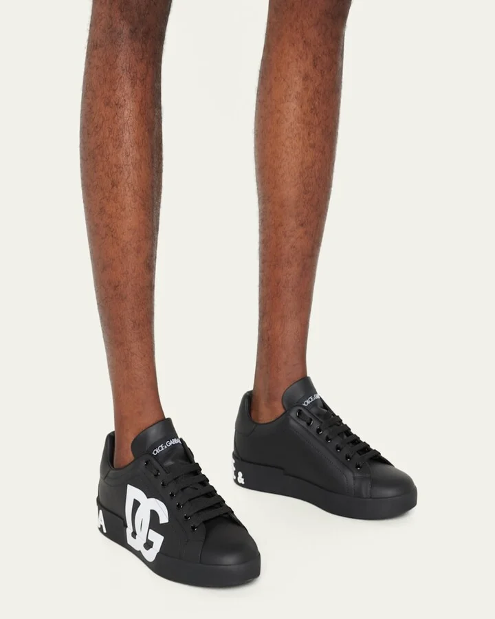 Men's Portofino Leather Low-Top Sneakers - Image 2