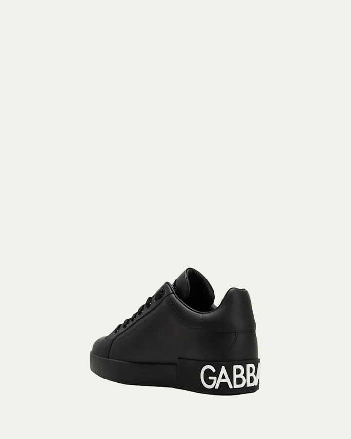 Men's Portofino Leather Low-Top Sneakers - Image 3