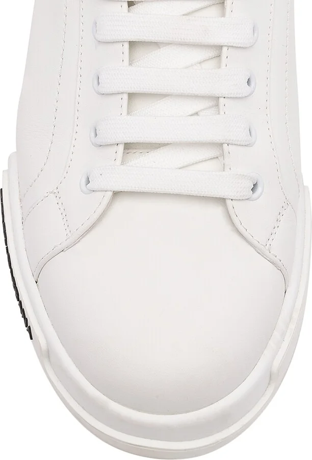 Men's Portofino Leather Sneakers - Nero - Size 6 - Image 9