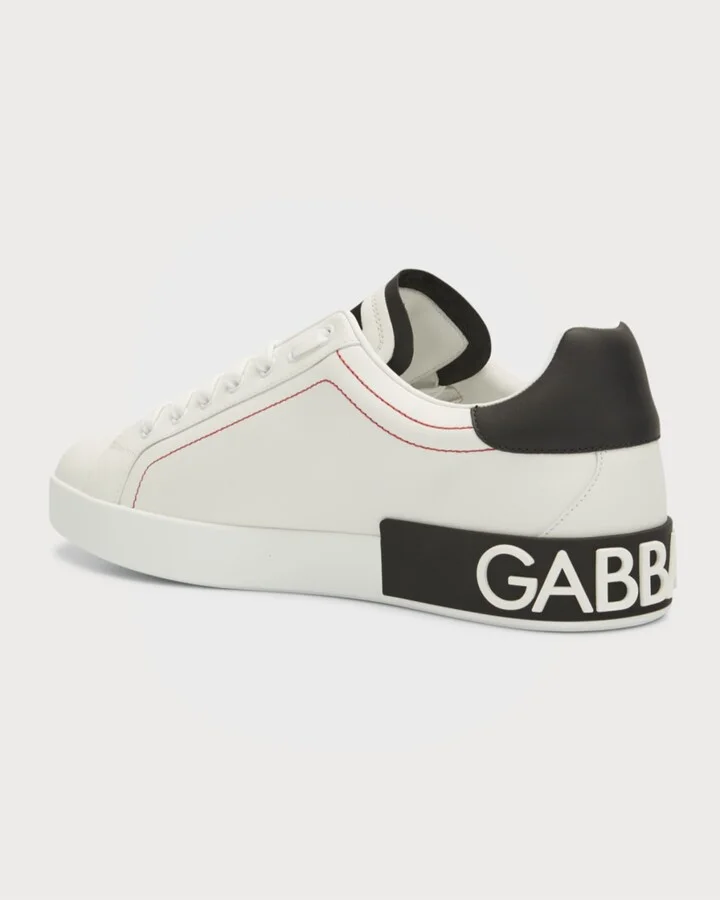 Men's Portofino Two-Tone Leather Sneakers - Image 3