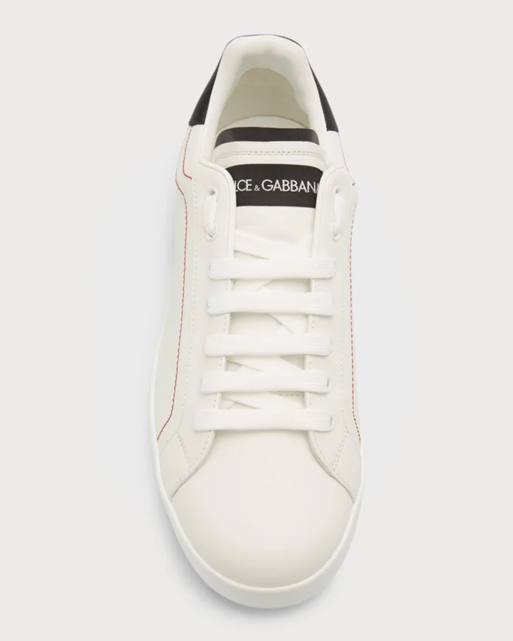 Men's Portofino Two-Tone Leather Sneakers - Image 8