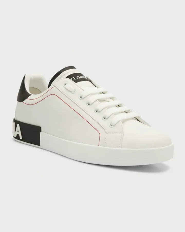 Men's Portofino Two-Tone Leather Sneakers - Image 9
