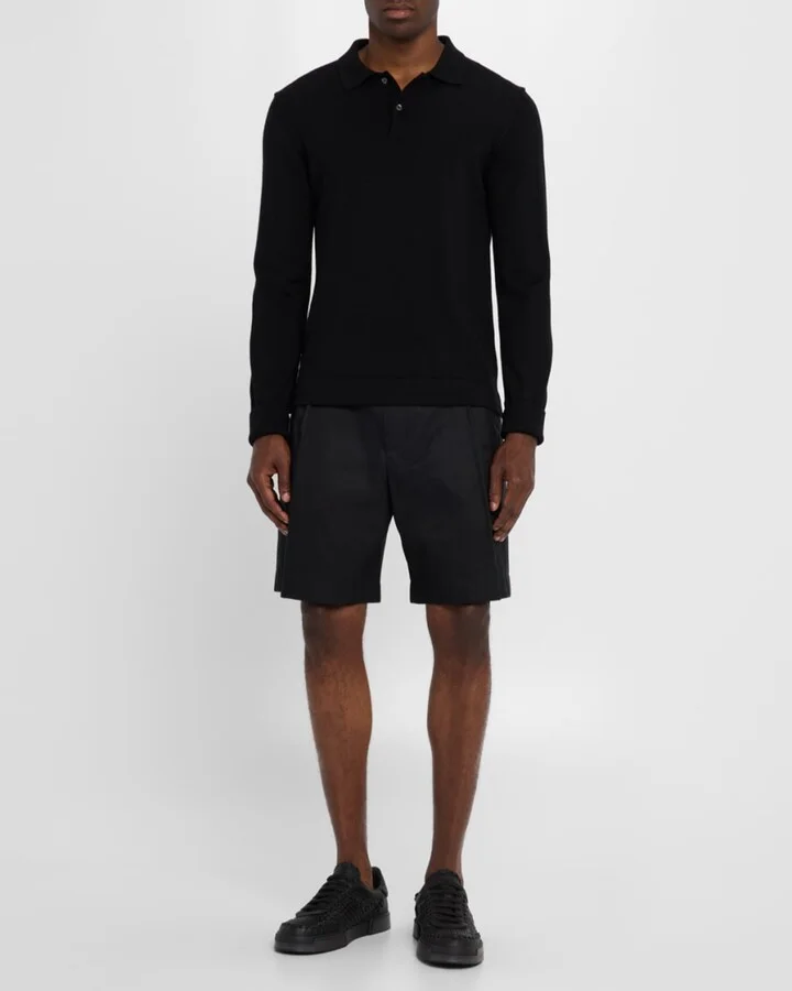 Men's Portofino Yacht Woven Leather Low-Top Sneakers - Image 3