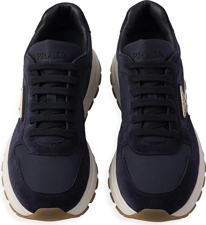 Men's Prax 01 Re-Nylon and Suede Sneakers - Blue - Size 9 - Image 2
