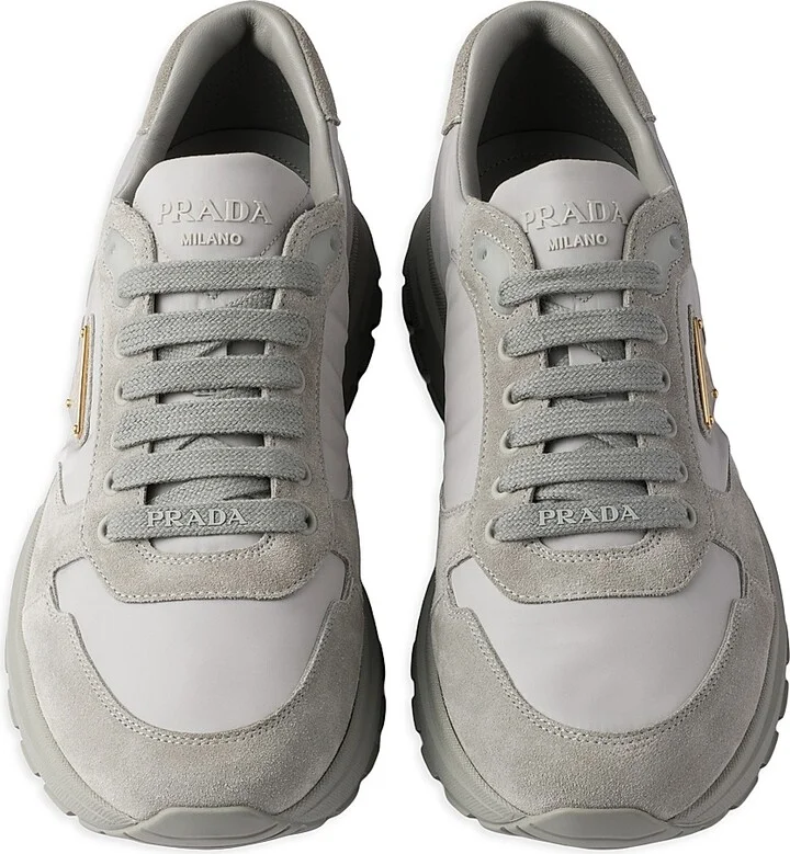Men's Prax 2.0 Re-Nylon and Suede Sneakers - Blue - Size 6 - Image 9