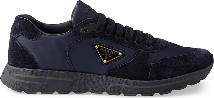 Men's Prax 2.0 Re-Nylon and Suede Sneakers - Blue - Size 6