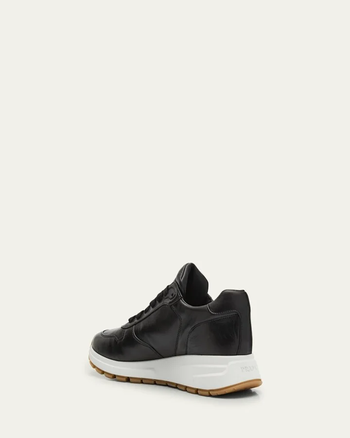 Men's Prax Napa Leather Low-Top Sneakers - Image 3