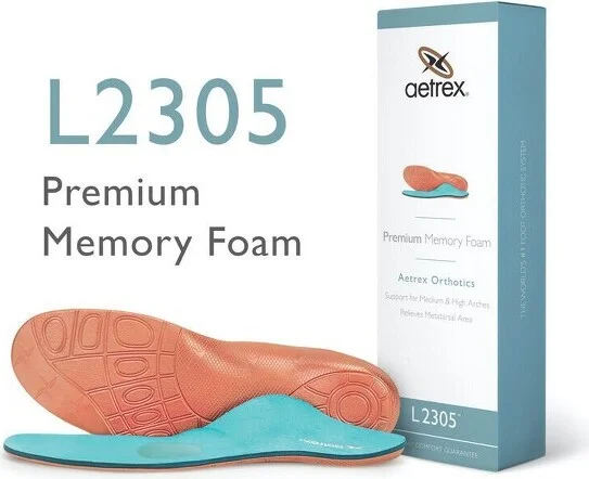 Men's Premium Memory Foam Orthotics W/ Metatarsal Support